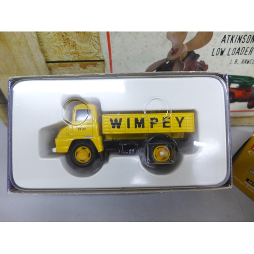 2037 - Four Corgi models, Heavy Haulage, two Building Britain and Showman’s Range, boxed