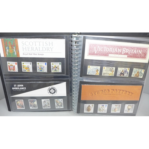 2040 - Stamps; an album of Great Britain Royal Mail presentation packs, (40)