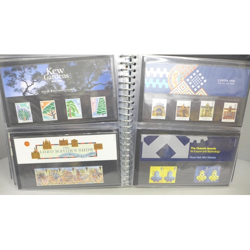 2040 - Stamps; an album of Great Britain Royal Mail presentation packs, (40)