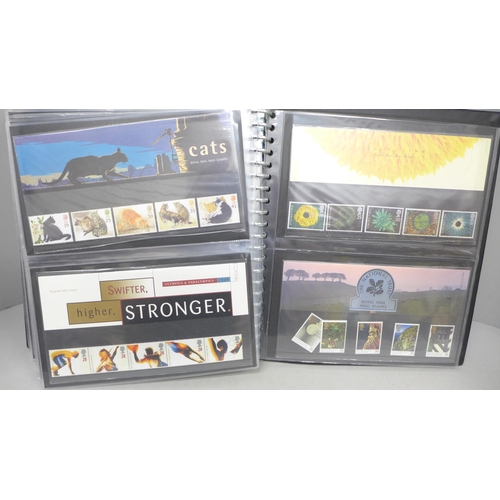 2040 - Stamps; an album of Great Britain Royal Mail presentation packs, (40)