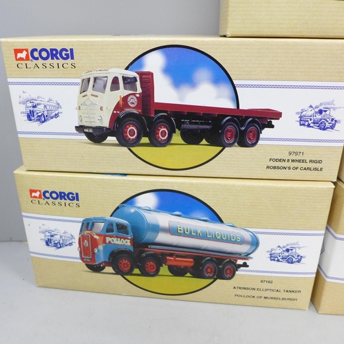 2042 - Seven Corgi Classics model vehicles, all boxed, (2x 97162)