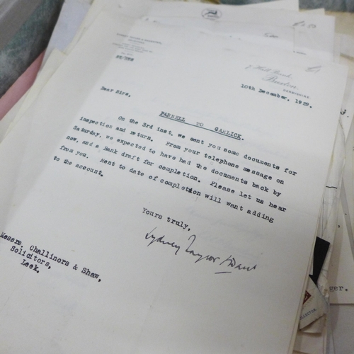 2043 - A collection of legal ephemera, etc., from the 1800s onwards, all related to the Buxton area of Nort... 