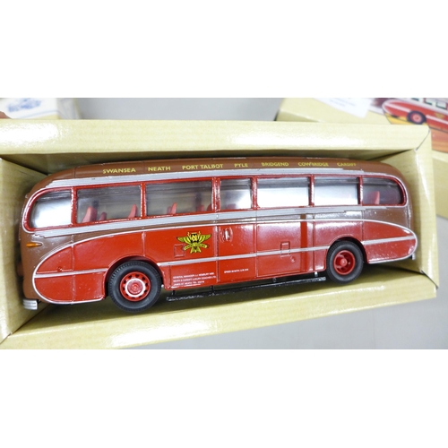 2047 - Seven Corgi model buses/coaches, boxed