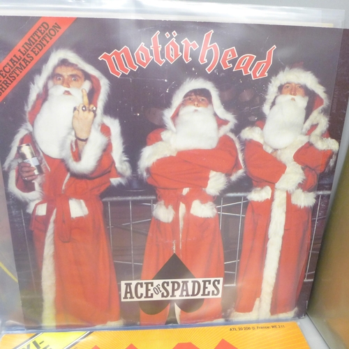 2056 - Eleven Rock LP records and 12