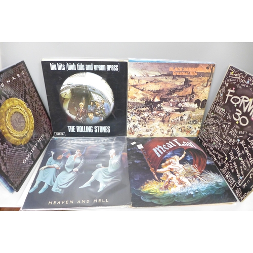 2060 - Thirteen Rock LP records and a 12