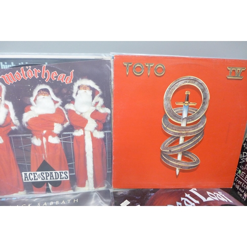 2060 - Thirteen Rock LP records and a 12