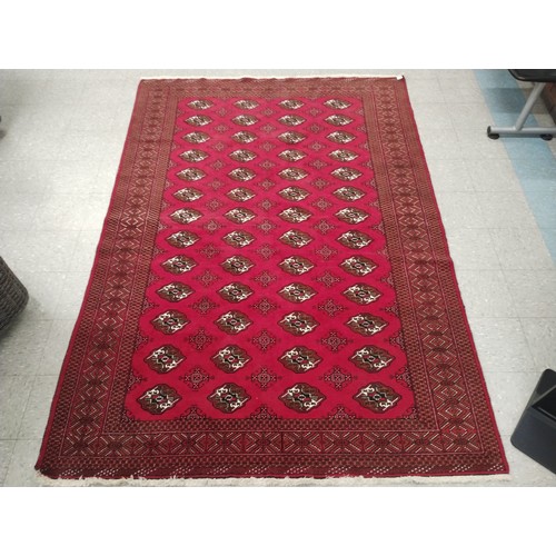 233 - An Afghan large red ground rug, 290cm x 200 cm
