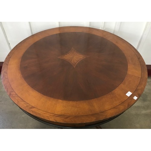 270 - An Italian style inlaid hardwood circular centre table