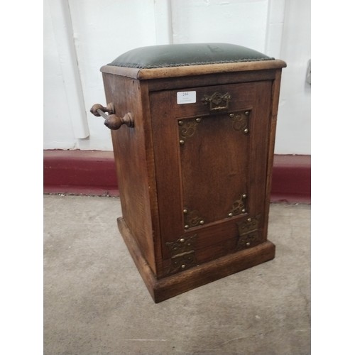 244 - A Victorian Aesthetic Movement oak purdonium