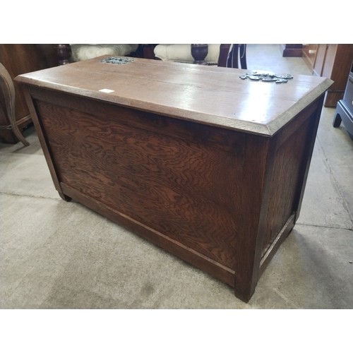 253 - An oak blanket box