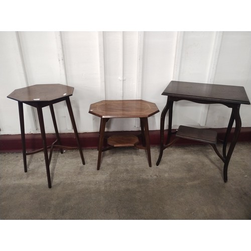 255 - Three Edward VII mahogany occasional tables