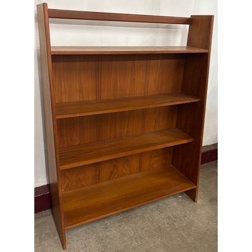 57A - A teak open bookcase