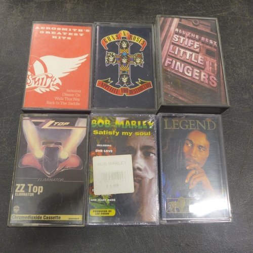 35 assorted tapes including Guns N Roses, Pink Floyd, Bad Company ...