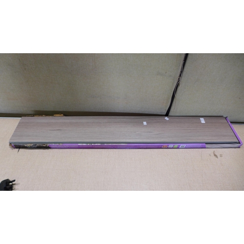 6165 - LED clock with temperature, A quantity of oak laminate flooring, and a Shark steam mop, (359A-37,75,... 