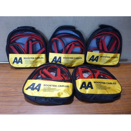 6121 - Five AA 3M booster cables for vehicles up to 3000cc, suitable for petrol and diesel vehicles (£11.86... 