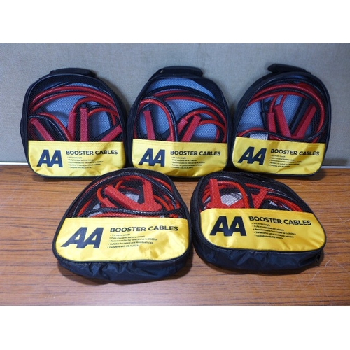 6122 - Five AA 3M booster cables for vehicles up to 3000cc, suitable for petrol and diesel vehicles (£11.86... 