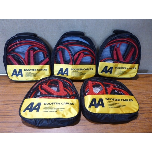 6123 - Five AA 3M booster cables for vehicles up to 3000cc, suitable for petrol and diesel vehicles (£11.86... 