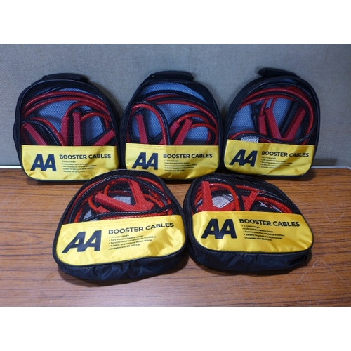 6125 - Five AA 3M booster cables for vehicles up to 3000cc, suitable for petrol and diesel vehicles (£11.86... 