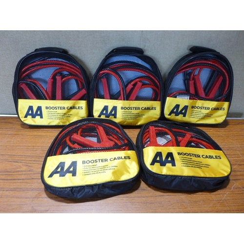 6126 - Five AA 3M booster cables for vehicles up to 3000cc, suitable for petrol and diesel vehicles (£11.86... 