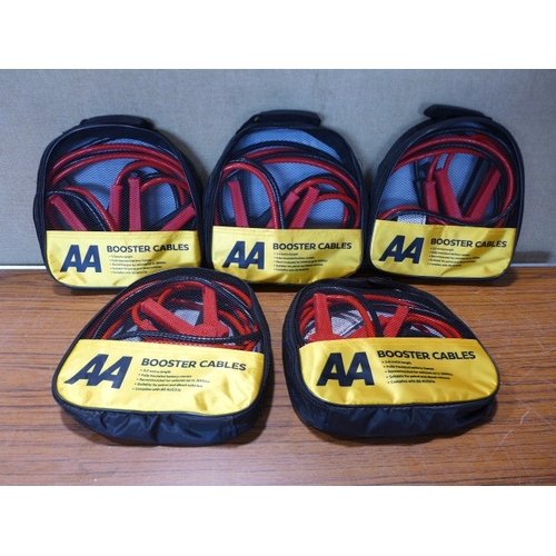 6127 - Five AA 3M booster cables for vehicles up to 3000cc, suitable for petrol and diesel vehicles (£11.86... 
