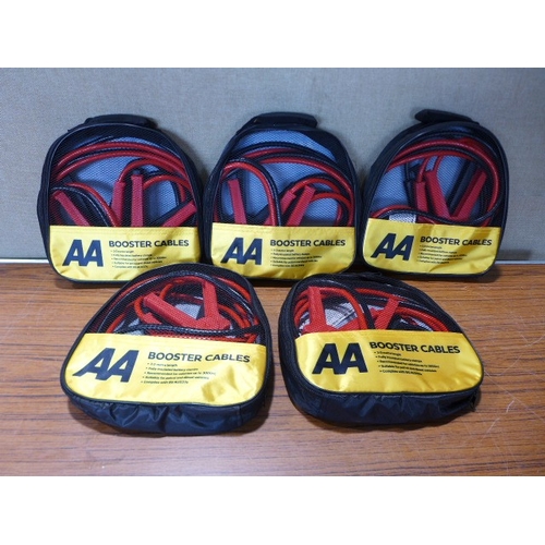 6128 - Five AA 3M booster cables for vehicles up to 3000cc, suitable for petrol and diesel vehicles (£11.86... 