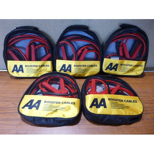 6130 - Five AA 3M booster cables for vehicles up to 3000cc, suitable for petrol and diesel vehicles (£11.86... 