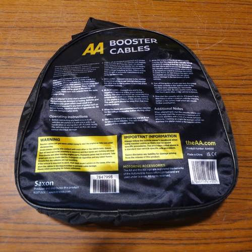 6130 - Five AA 3M booster cables for vehicles up to 3000cc, suitable for petrol and diesel vehicles (£11.86... 