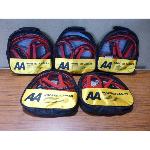 6131 - Five AA 3M booster cables for vehicles up to 3000cc, suitable for petrol and diesel vehicles (£11.86... 