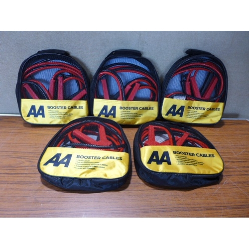 6132 - Five AA 3M booster cables for vehicles up to 3000cc, suitable for petrol and diesel vehicles (£11.86... 