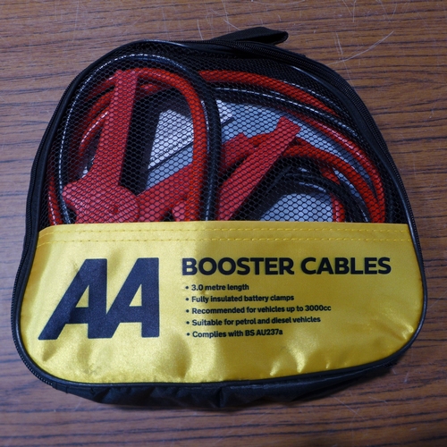 6133 - Five AA 3M booster cables for vehicles up to 3000cc, suitable for petrol and diesel vehicles (£11.86... 