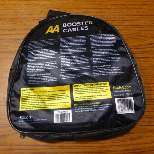 6133 - Five AA 3M booster cables for vehicles up to 3000cc, suitable for petrol and diesel vehicles (£11.86... 