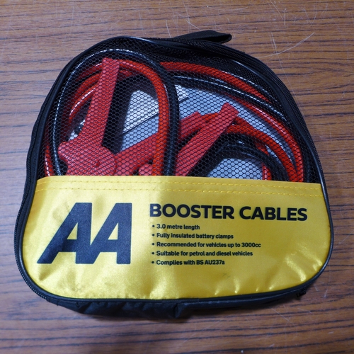 6134 - Five AA 3M booster cables for vehicles up to 3000cc, suitable for petrol and diesel vehicles (£11.86... 