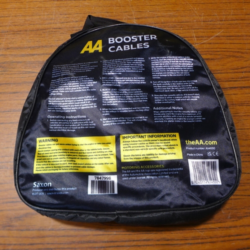 6134 - Five AA 3M booster cables for vehicles up to 3000cc, suitable for petrol and diesel vehicles (£11.86... 