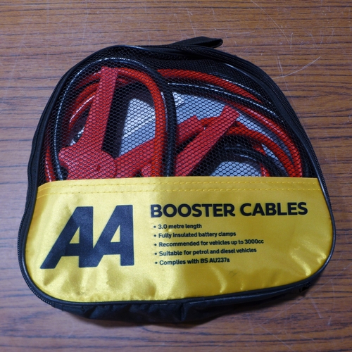 6136 - Five AA 3M booster cables for vehicles up to 3000cc, suitable for petrol and diesel vehicles (£11.86... 