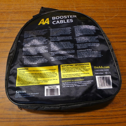 6137 - Five AA 3M booster cables for vehicles up to 3000cc, suitable for petrol and diesel vehicles (£11.86... 