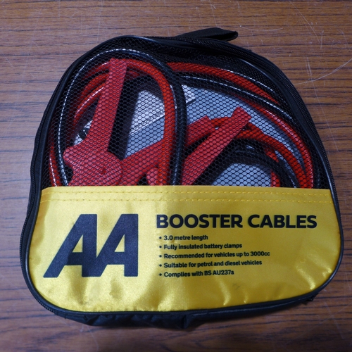 6138 - Five AA 3M booster cables for vehicles up to 3000cc, suitable for petrol and diesel vehicles (£11.86... 