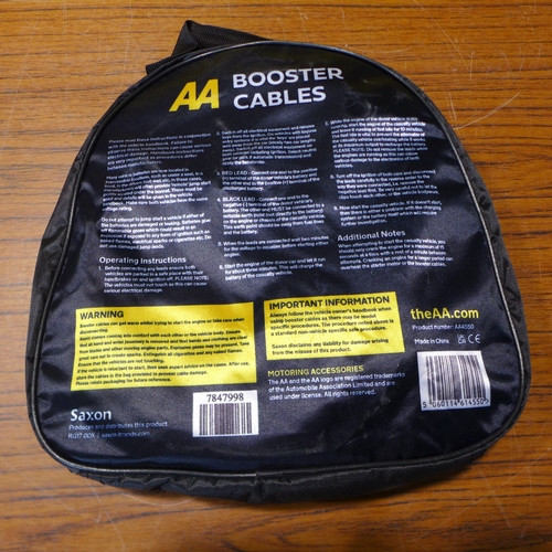 6138 - Five AA 3M booster cables for vehicles up to 3000cc, suitable for petrol and diesel vehicles (£11.86... 