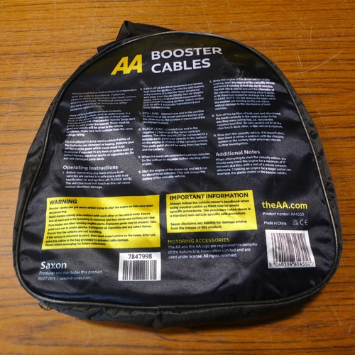 6139 - Five AA 3M booster cables for vehicles up to 3000cc, suitable for petrol and diesel vehicles (£11.86... 