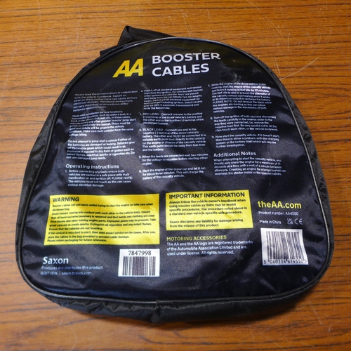 6140 - Five AA 3M booster cables for vehicles up to 3000cc, suitable for petrol and diesel vehicles (£11.86... 