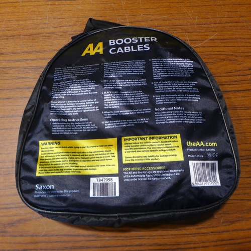6141 - Five AA 3M booster cables for vehicles up to 3000cc, suitable for petrol and diesel vehicles (£11.86... 