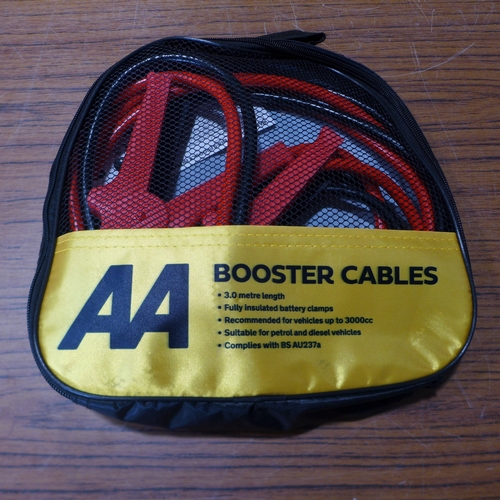 6142 - Five AA 3M booster cables for vehicles up to 3000cc, suitable for petrol and diesel vehicles (£11.86... 