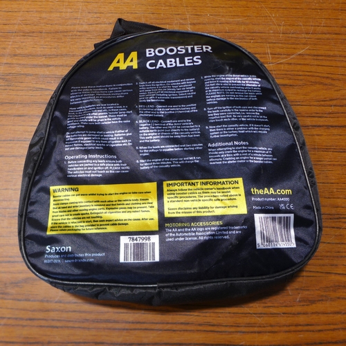 6142 - Five AA 3M booster cables for vehicles up to 3000cc, suitable for petrol and diesel vehicles (£11.86... 