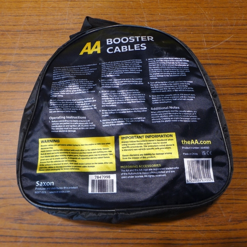 6143 - Five AA 3M booster cables for vehicles up to 3000cc, suitable for petrol and diesel vehicles (£11.86... 