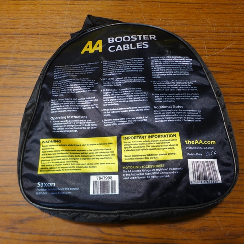 6144 - Five AA 3M booster cables for vehicles up to 3000cc, suitable for petrol and diesel vehicles (£11.86... 