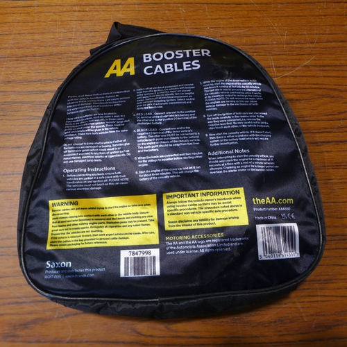 6145 - Five AA 3M booster cables for vehicles up to 3000cc, suitable for petrol and diesel vehicles (£11.86... 