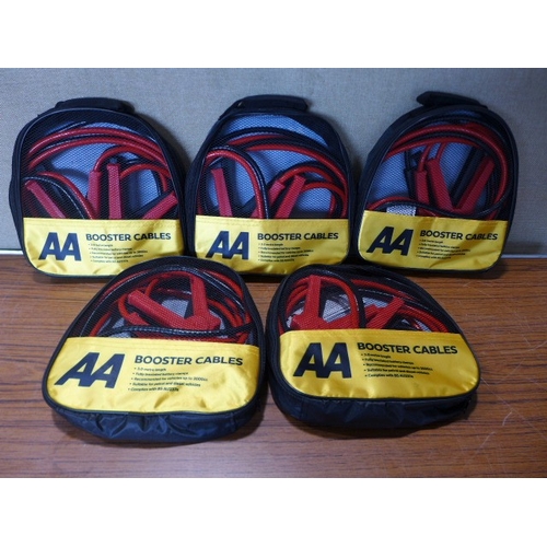 6146 - Five AA 3M booster cables for vehicles up to 3000cc, suitable for petrol and diesel vehicles (£11.86... 
