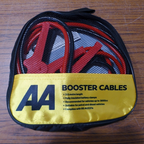 6146 - Five AA 3M booster cables for vehicles up to 3000cc, suitable for petrol and diesel vehicles (£11.86... 
