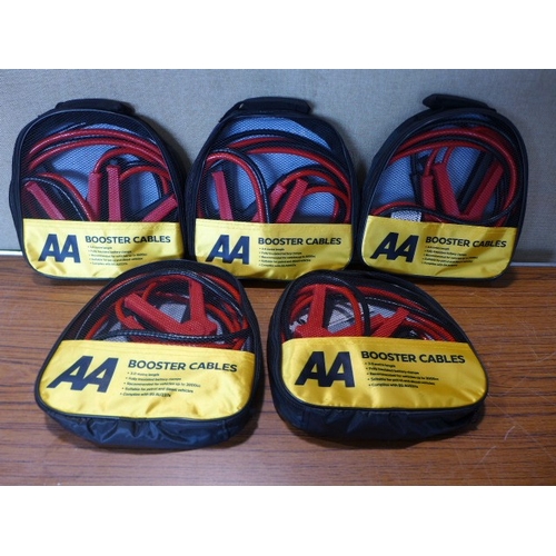 6148 - Five AA 3M booster cables for vehicles up to 3000cc, suitable for petrol and diesel vehicles (£11.86... 