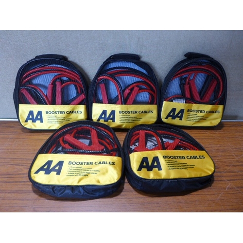 6149 - Five AA 3M booster cables for vehicles up to 3000cc, suitable for petrol and diesel vehicles (£11.86... 