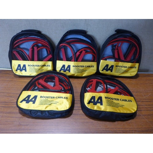 6151 - Five AA 3M booster cables for vehicles up to 3000cc, suitable for petrol and diesel vehicles (£11.86... 